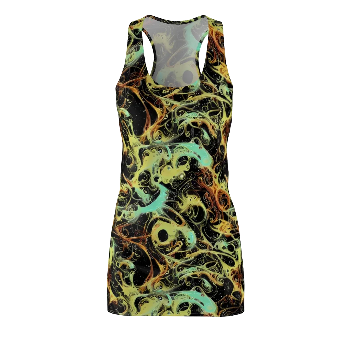 Blacklight Tide on Racerback Dress — Front