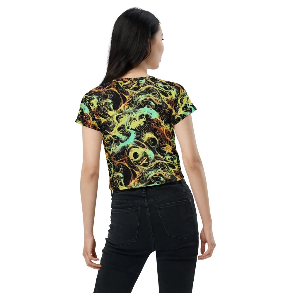 Blacklight Tide on Crop Tee — Back