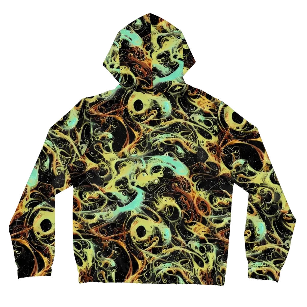 Blacklight Tide on Women's Full-Zip Hoodie — Back