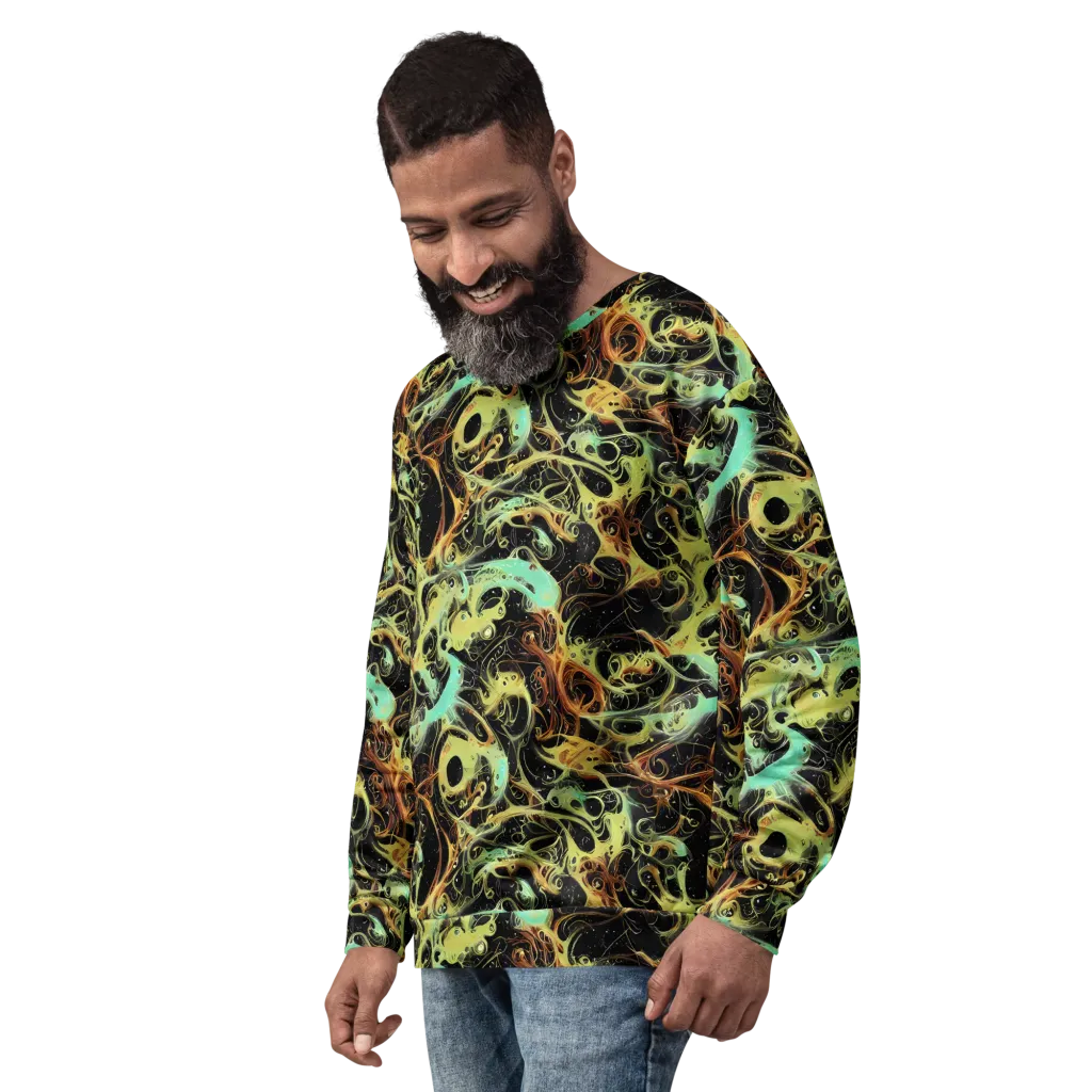Blacklight Tide on Sweatshirt — Left Front