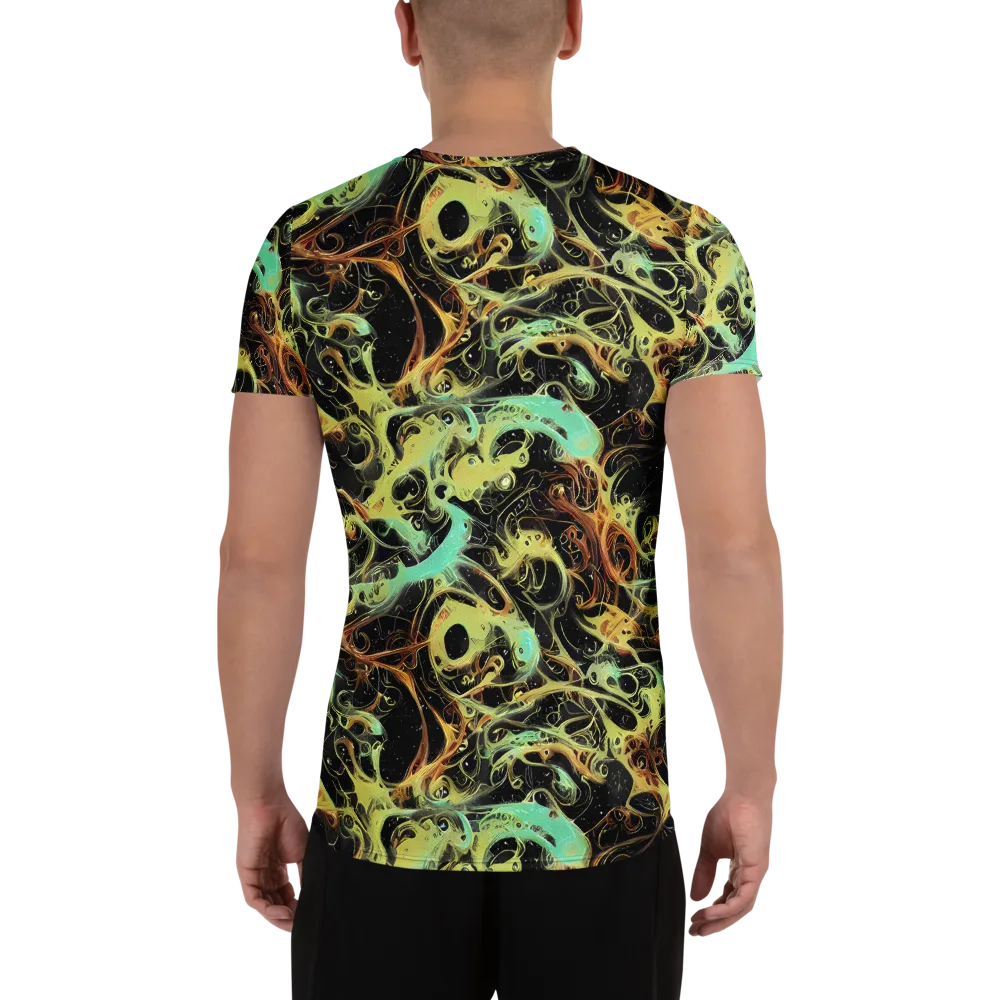 Blacklight Tide on Men's Athletic T-Shirt — Back