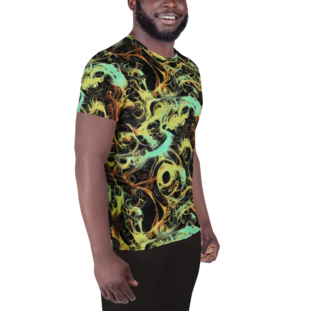 Blacklight Tide on Men's Athletic T-Shirt — Right