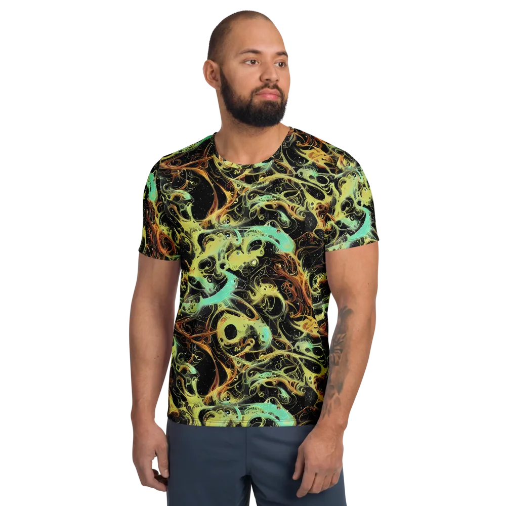Blacklight Tide on Men's Athletic T-Shirt — Front