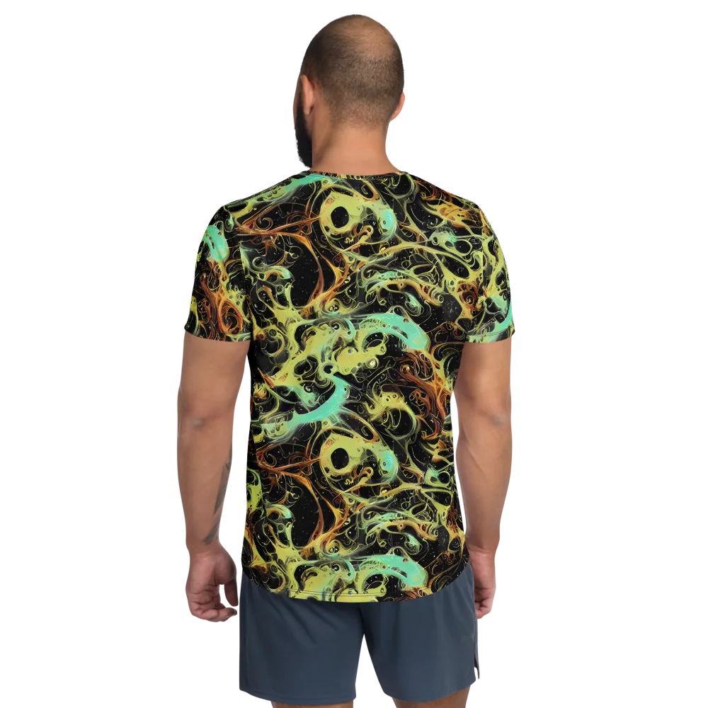 Blacklight Tide on Men's Athletic T-Shirt — Back