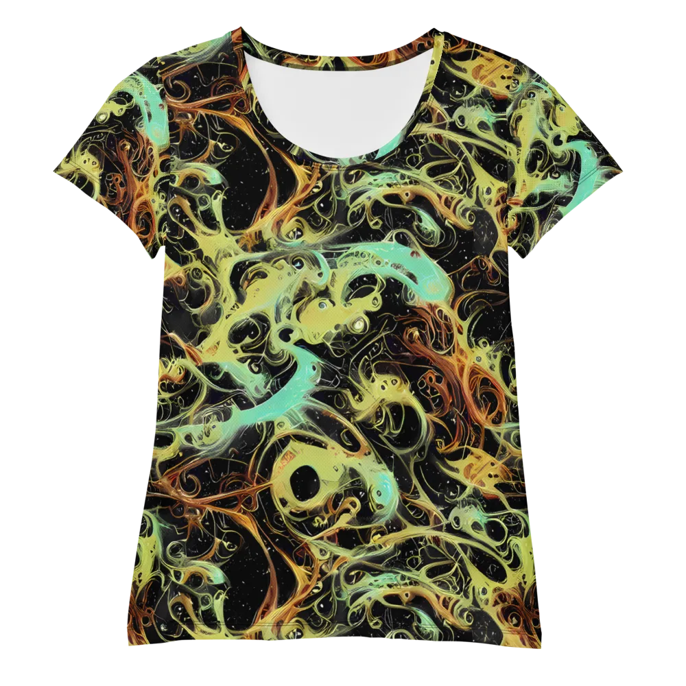 Blacklight Tide on Women's Athletic T-Shirt — Front