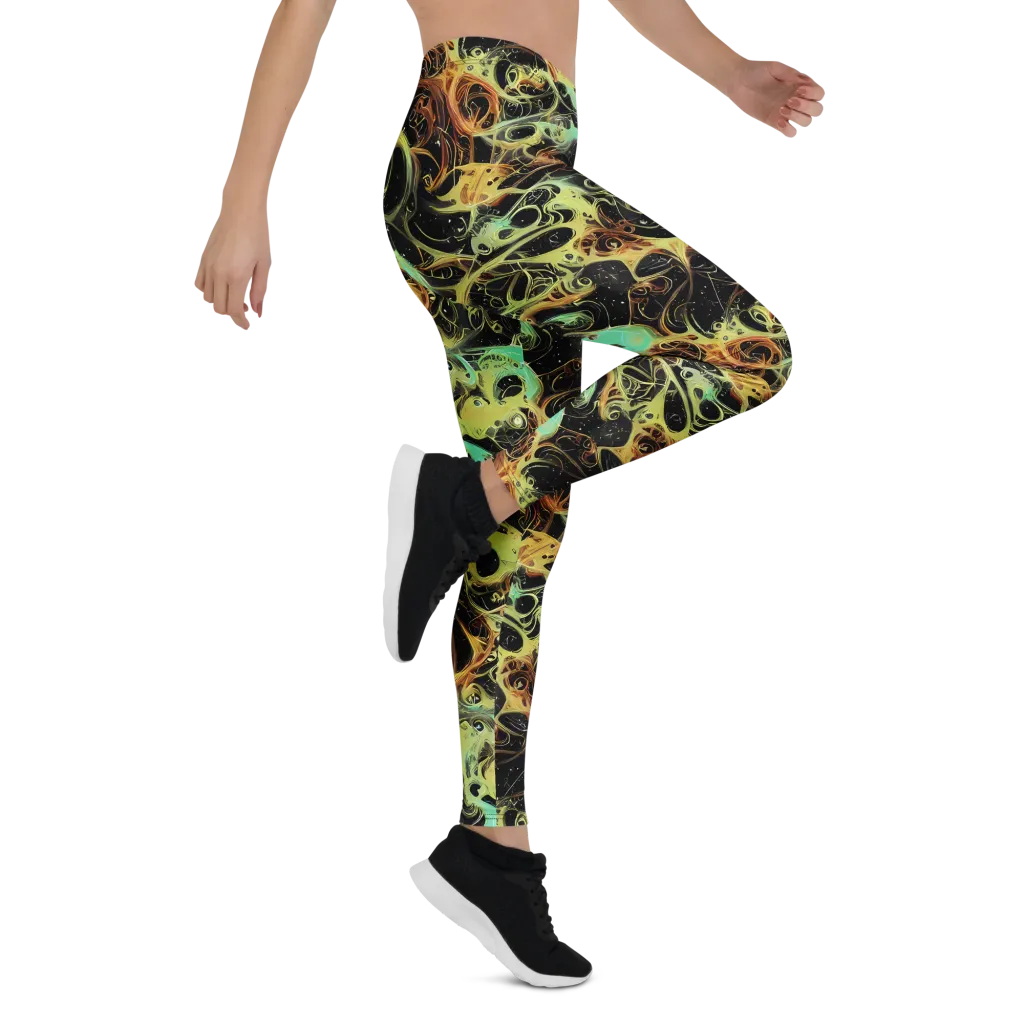 Blacklight Tide on Leggings — Right