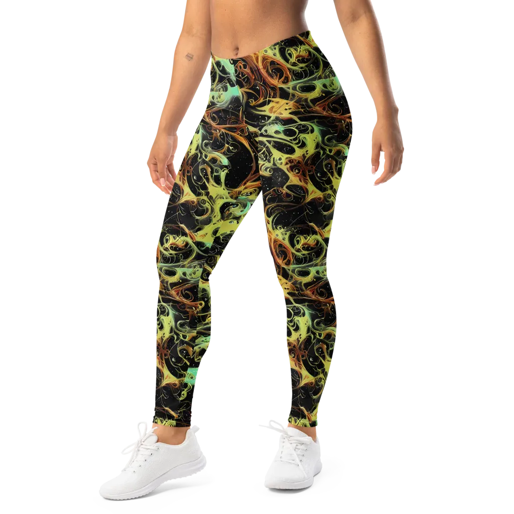 Blacklight Tide on Leggings — Left Front