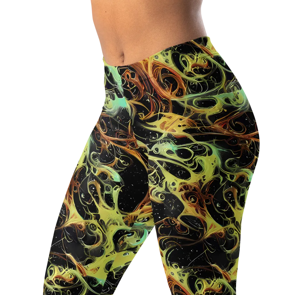 Blacklight Tide on Leggings — Left Front