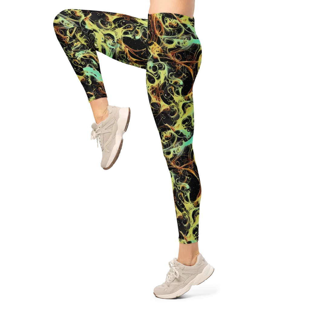 Blacklight Tide on Leggings — Left