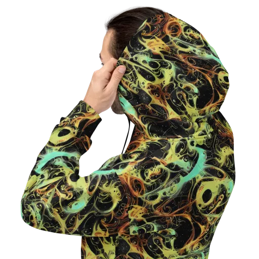 Blacklight Tide on a Hoodie