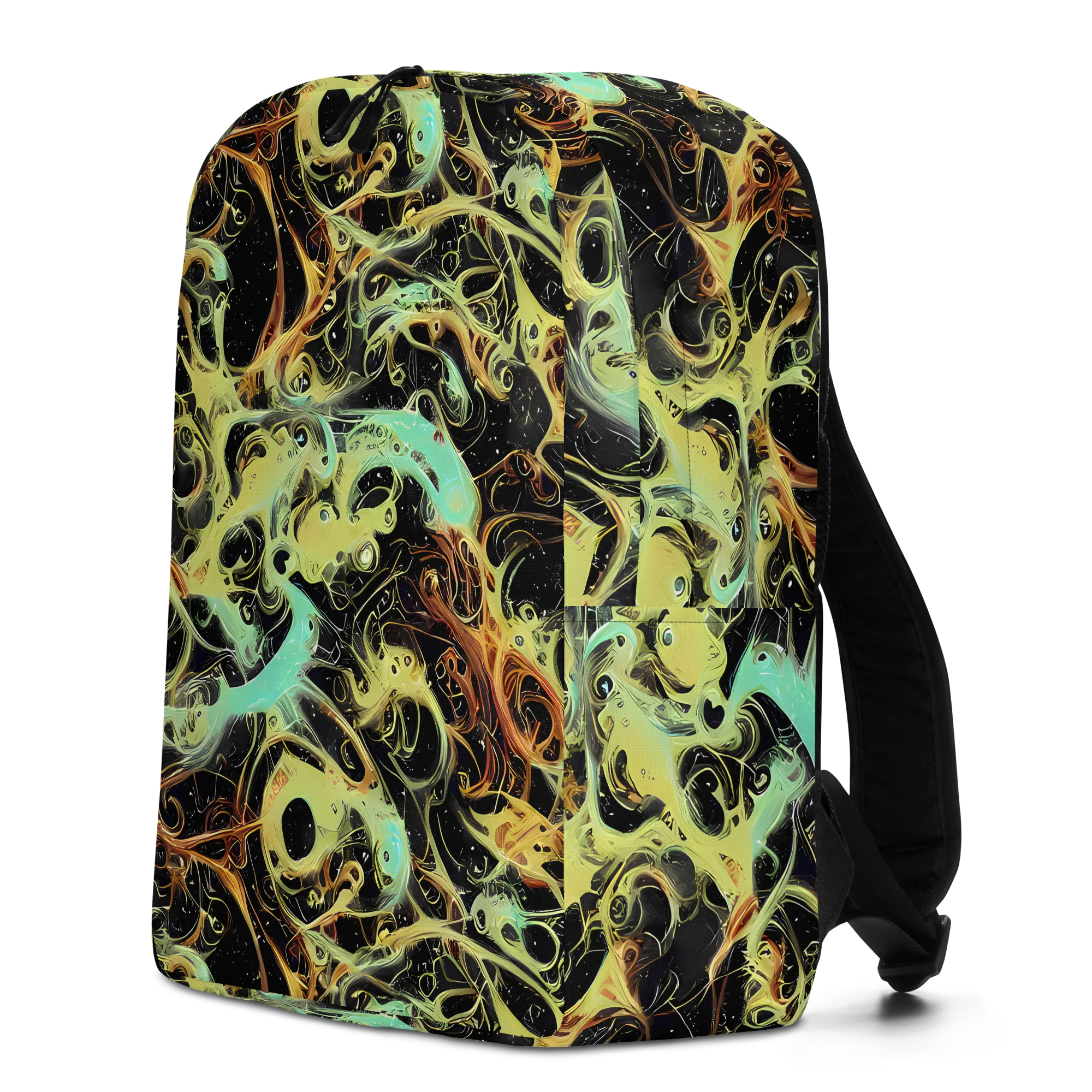 Blacklight Tide on Minimalist Backpack — Left