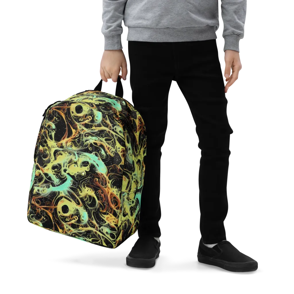 Blacklight Tide on Minimalist Backpack — Zoomed-in