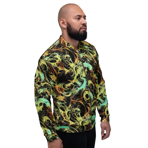 Blacklight Tide on a Bomber Jacket