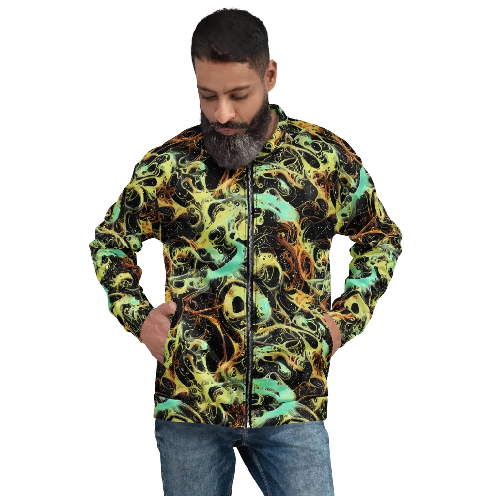 Blacklight Tide on Bomber Jacket — Front
