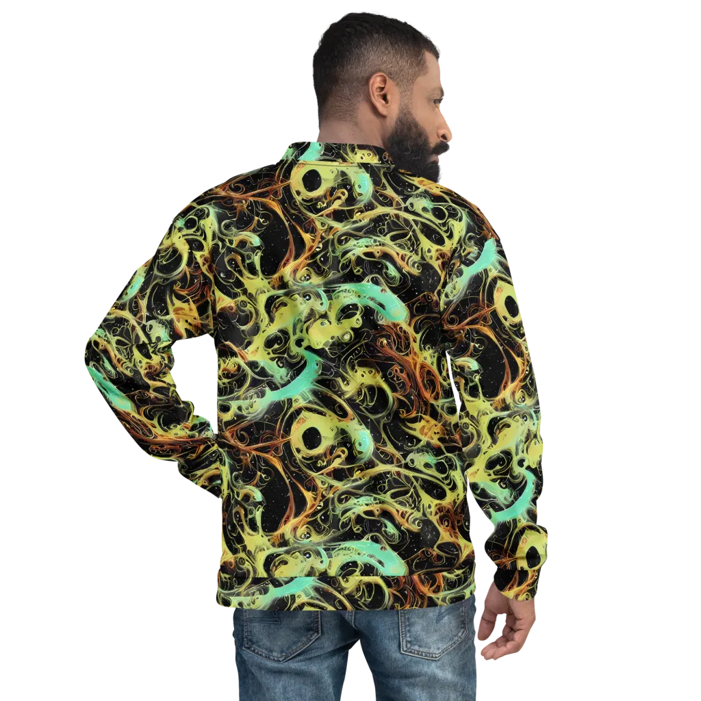 Blacklight Tide on Bomber Jacket — Back