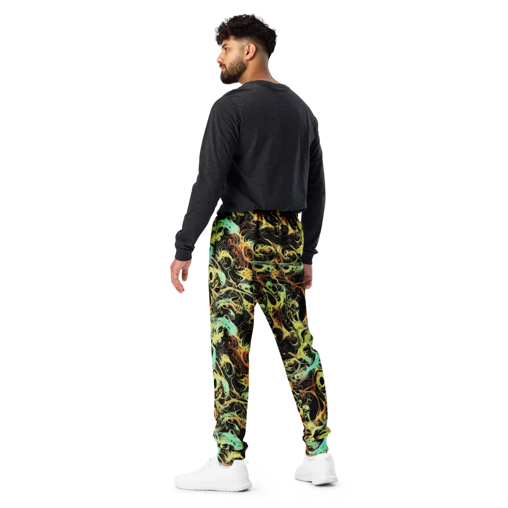 Blacklight Tide on Men's Joggers — Back