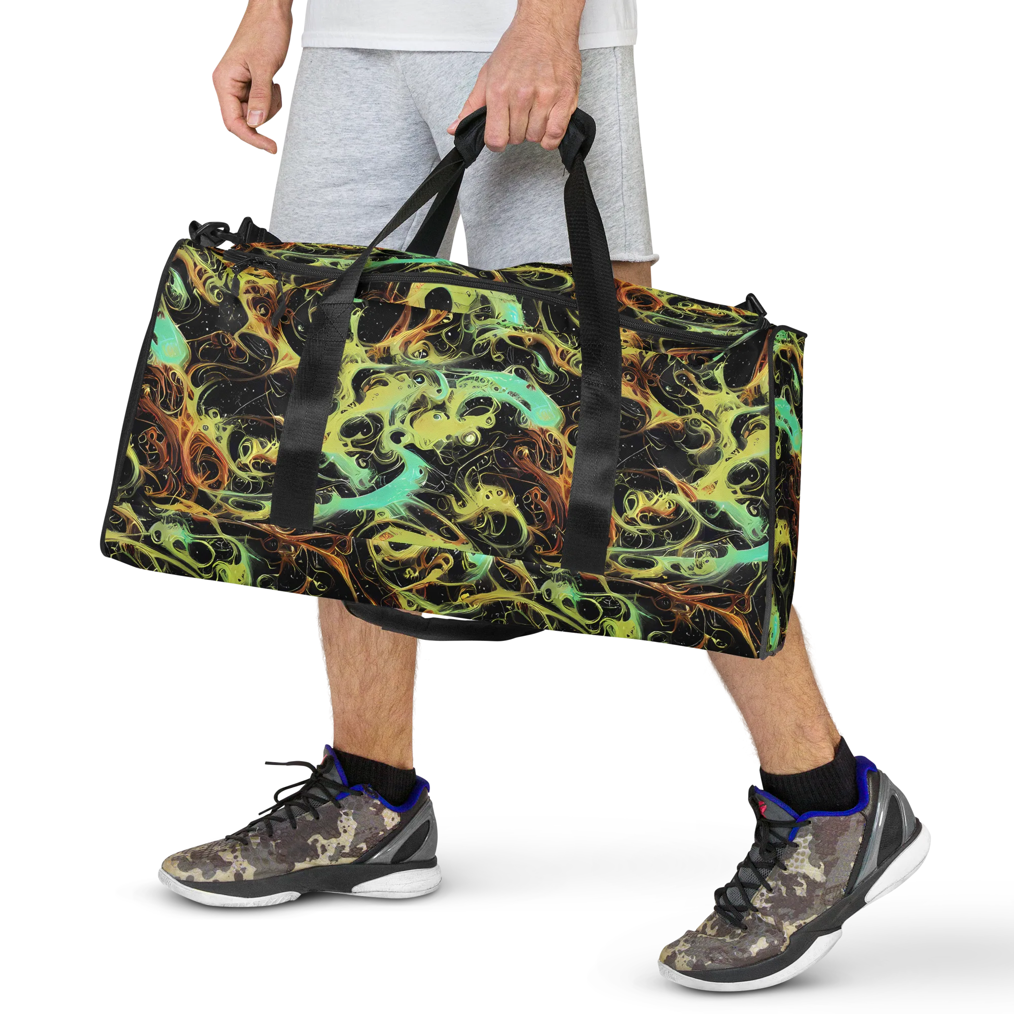 Blacklight Tide on Duffle Bag — Front