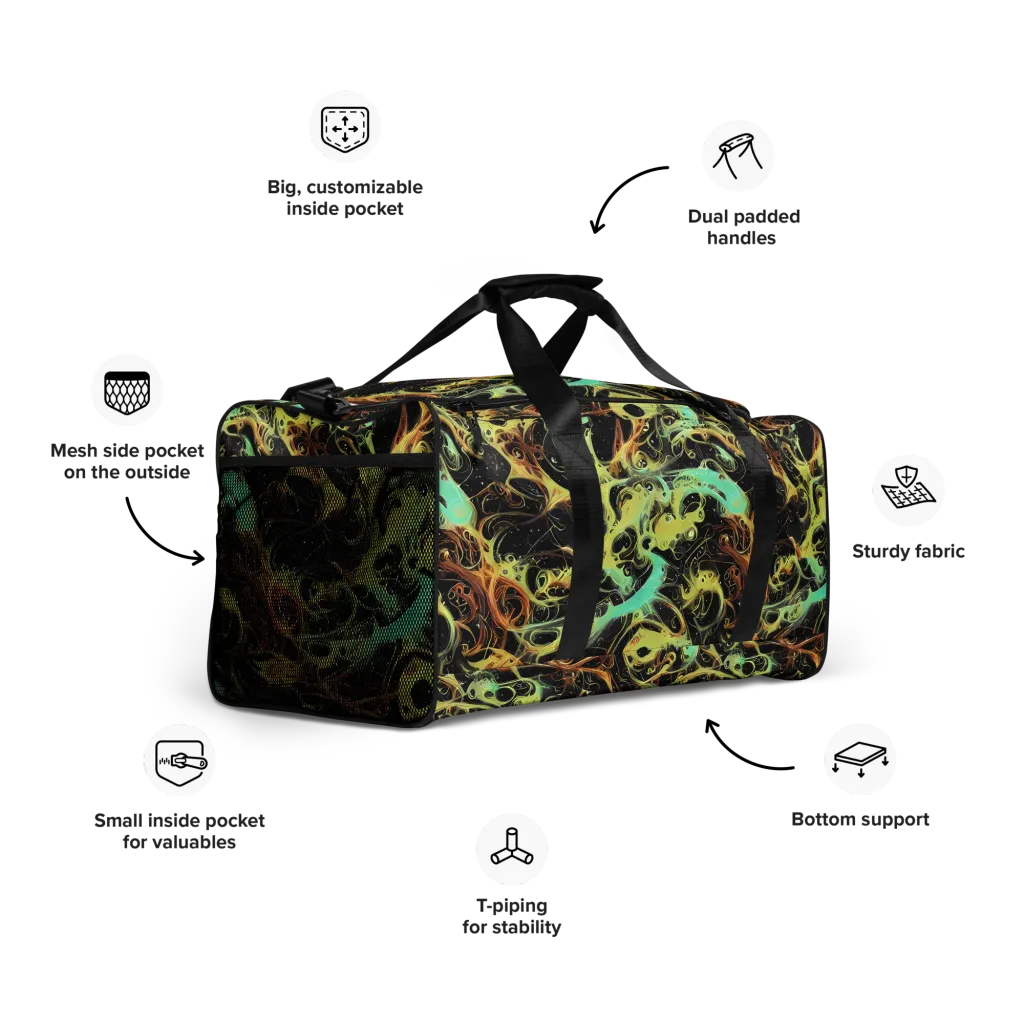Blacklight Tide on Duffle Bag — Right Front