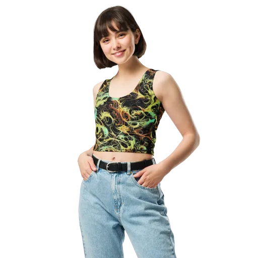Blacklight Tide on a Crop Top