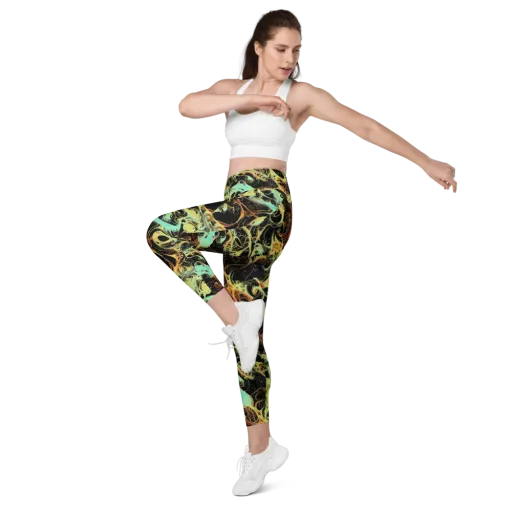 Blacklight Tide on a Leggings with Pockets