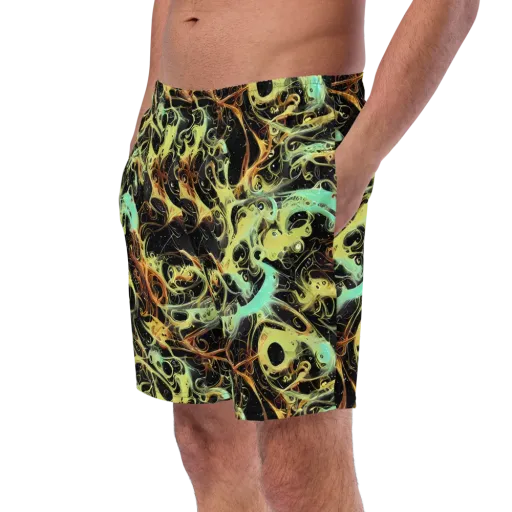 Blacklight Tide on a Swim Trunks