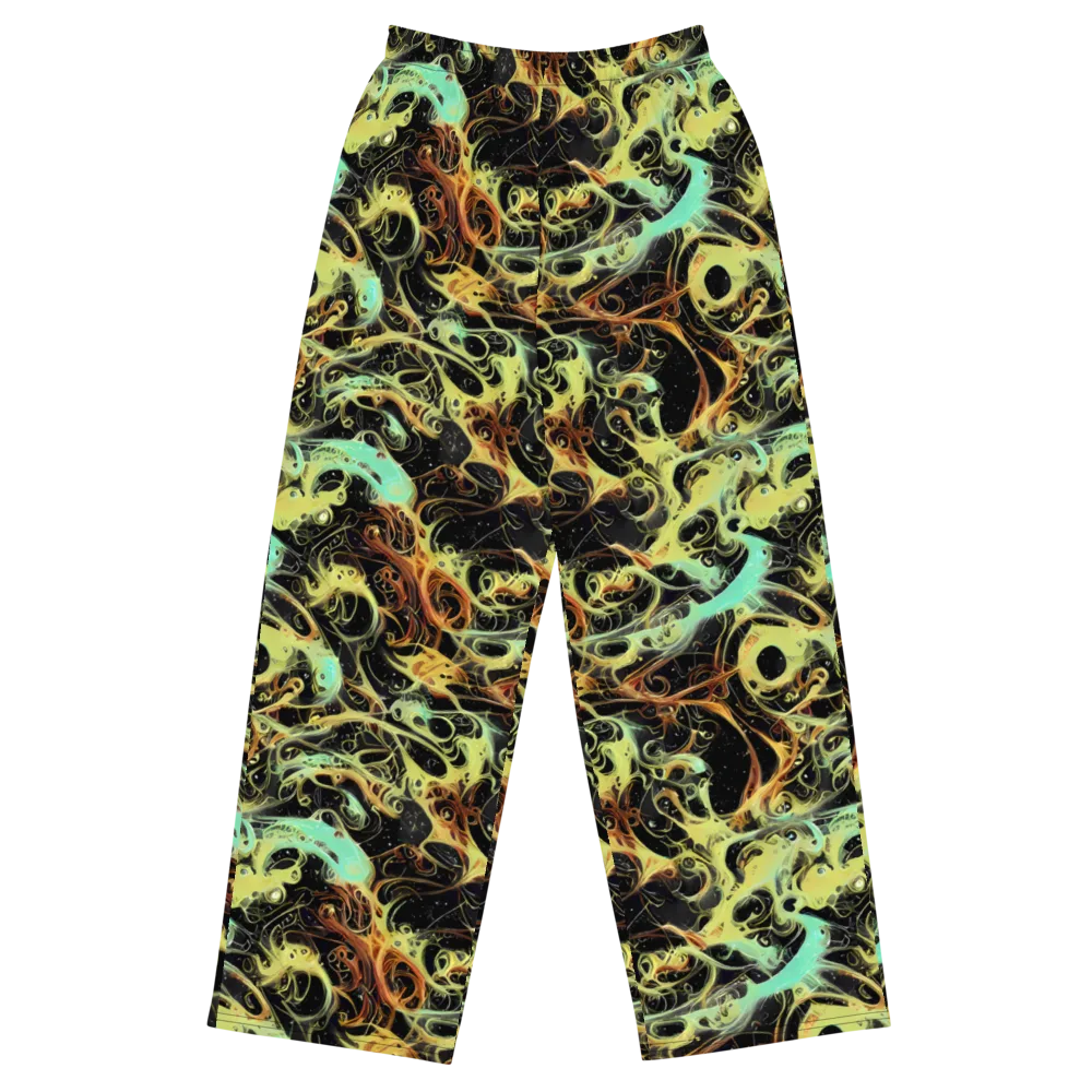 Blacklight Tide on Wide-Leg Pants — Front