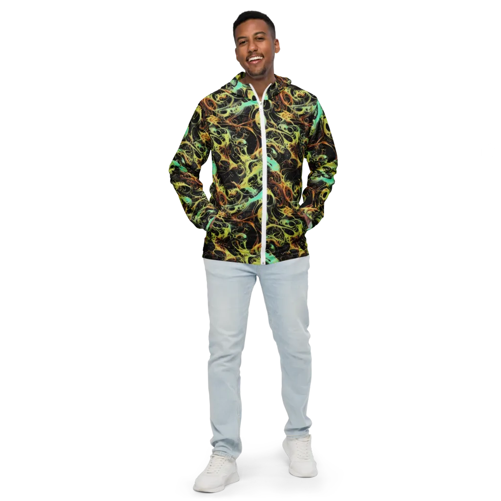 Blacklight Tide on Men's Windbreaker — Front