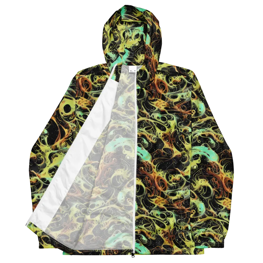 Blacklight Tide on Men's Windbreaker — Front
