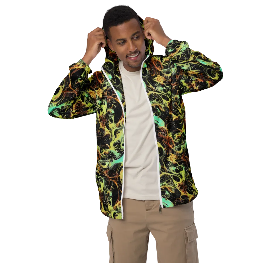Blacklight Tide on Men's Windbreaker — Front
