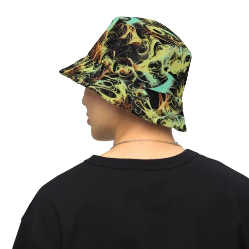 Blacklight Tide on a Reversible Bucket Hat
