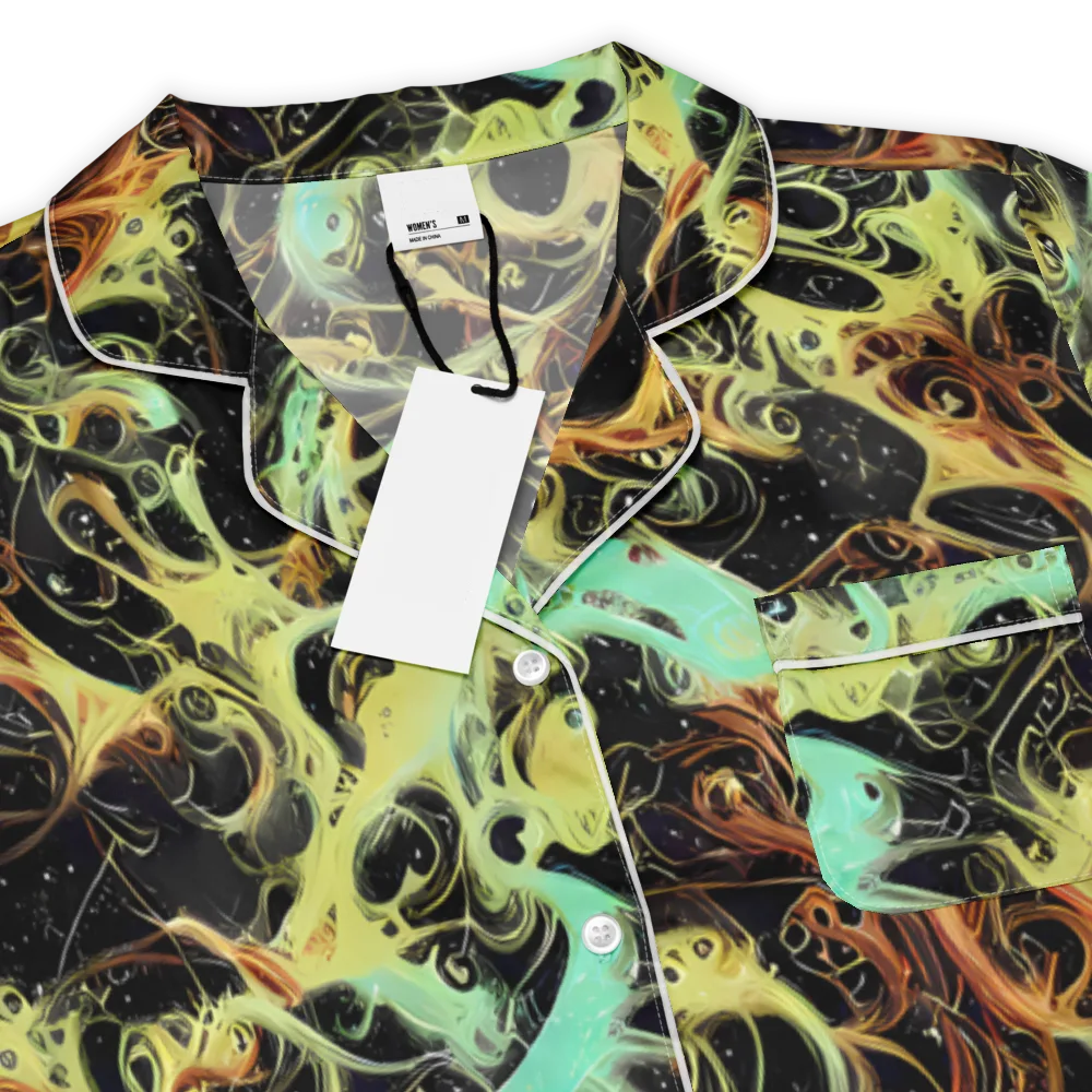 Blacklight Tide on Women's Short Sleeve Pajama Top — Product details