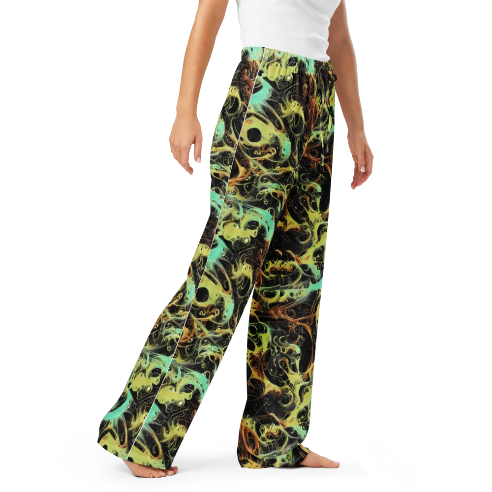 Blacklight Tide on Women's Pajama Pants — Right Front
