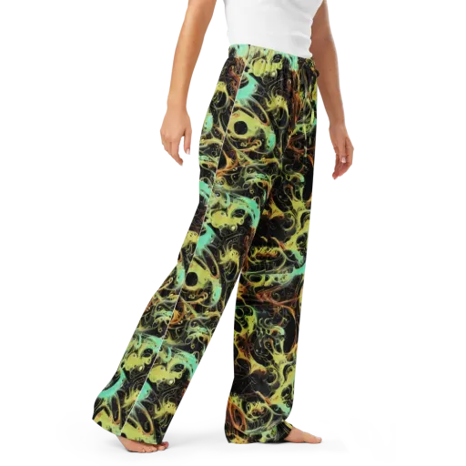 Blacklight Tide on a Women's Pajama Pants