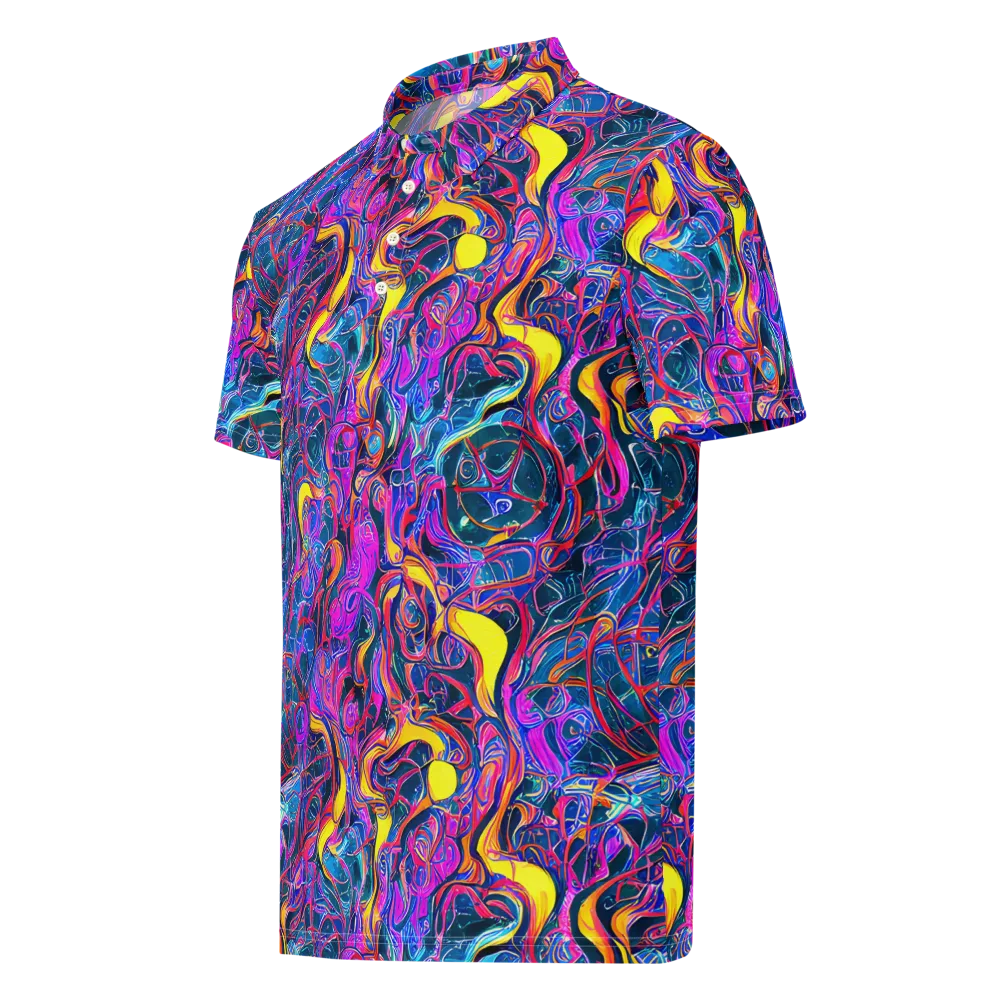 Magenta Maelstrom on Men's Slim Fit Polo Shirt — Left Front