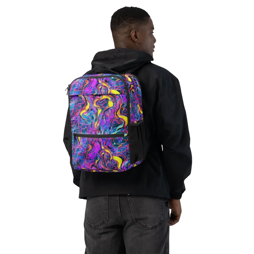 Magenta Maelstrom on Utility Backpack — Back