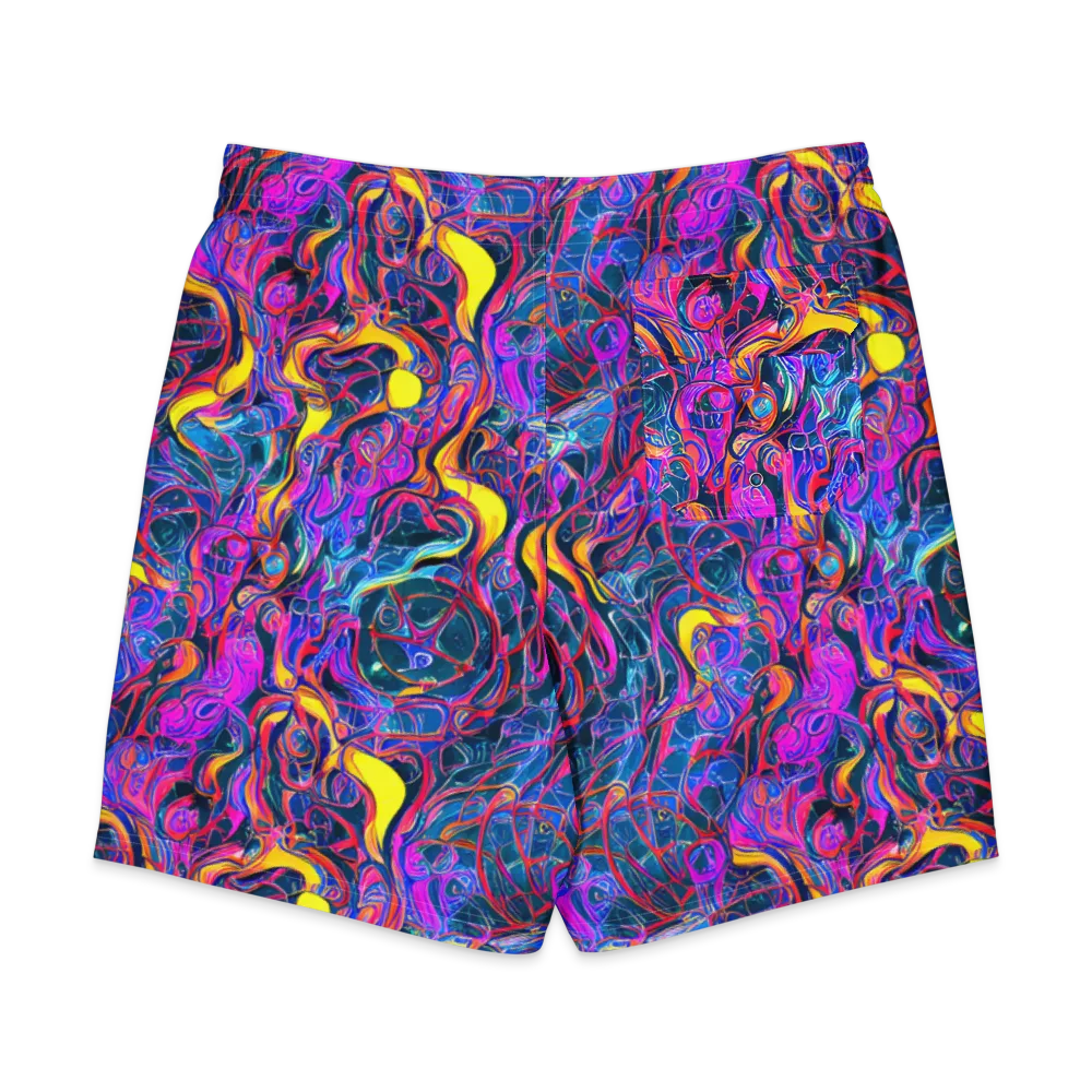 Magenta Maelstrom on Men's Board Shorts — Back