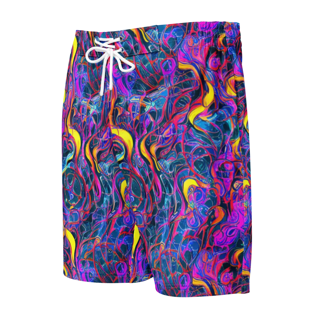 Magenta Maelstrom on Men's Board Shorts — Front