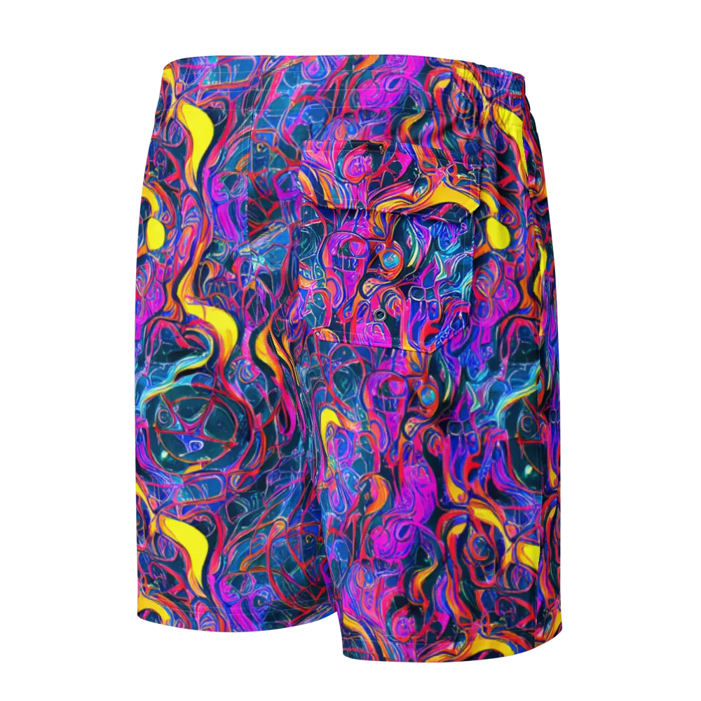Magenta Maelstrom on Men's Board Shorts — Back