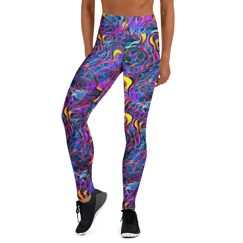 Magenta Maelstrom on Yoga Leggings — Front