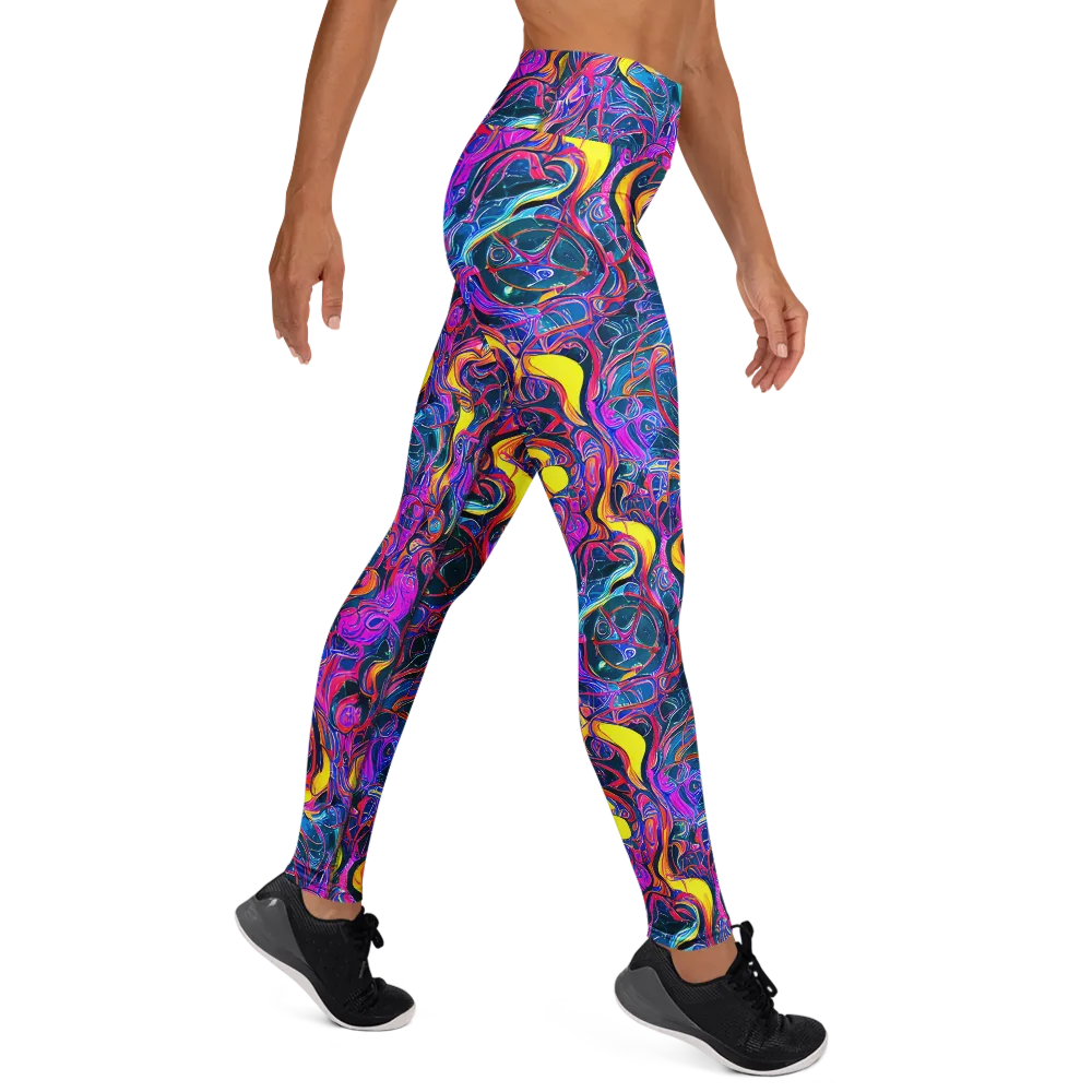 Magenta Maelstrom on Yoga Leggings — Right