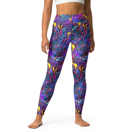Magenta Maelstrom on a Yoga Leggings