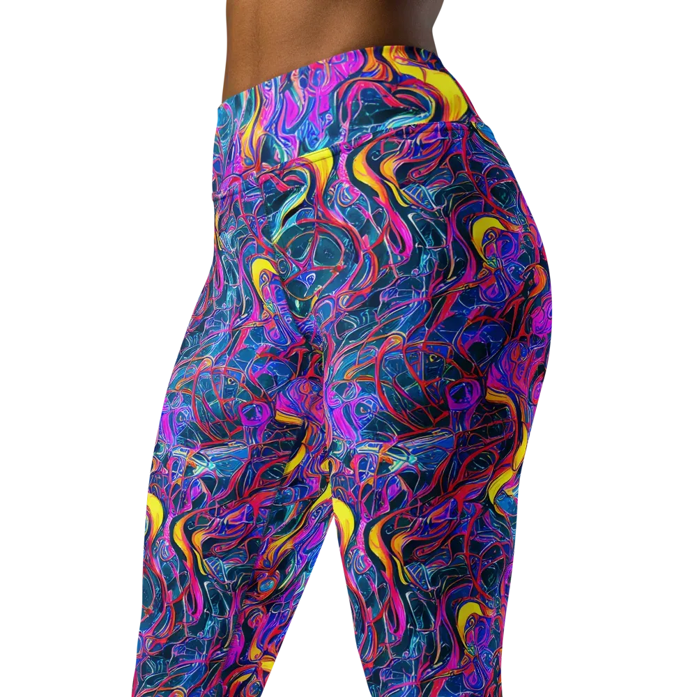 Magenta Maelstrom on Yoga Leggings — Left Front