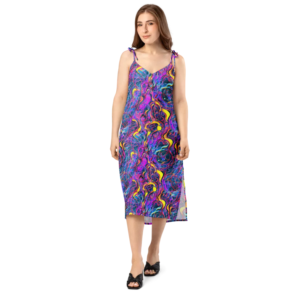 Magenta Maelstrom on Slip Dress — Front