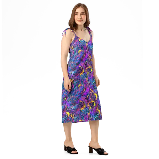 Magenta Maelstrom on a Slip Dress