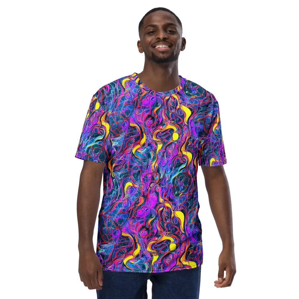 Magenta Maelstrom on Men's Crew Neck T-Shirt — Front