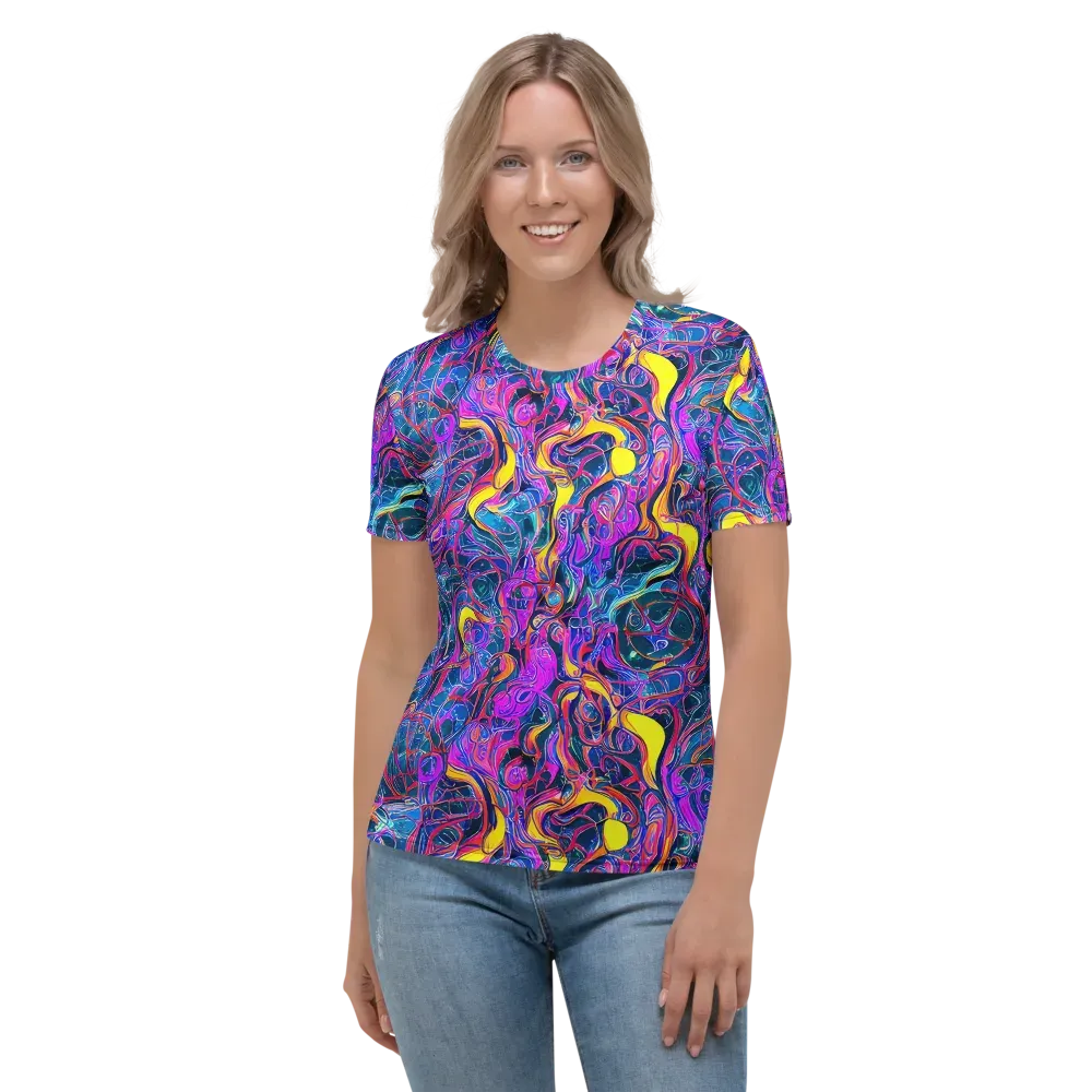 Magenta Maelstrom on Women's Crew Neck T-Shirt — Front