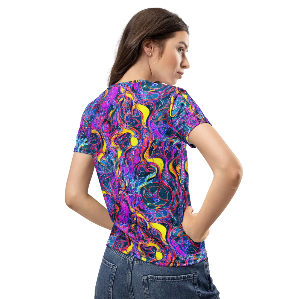 Magenta Maelstrom on Women's Crew Neck T-Shirt — Back