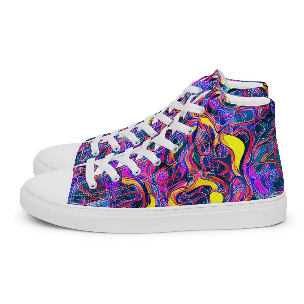 Magenta Maelstrom on Women's High Top Canvas Shoes — Left