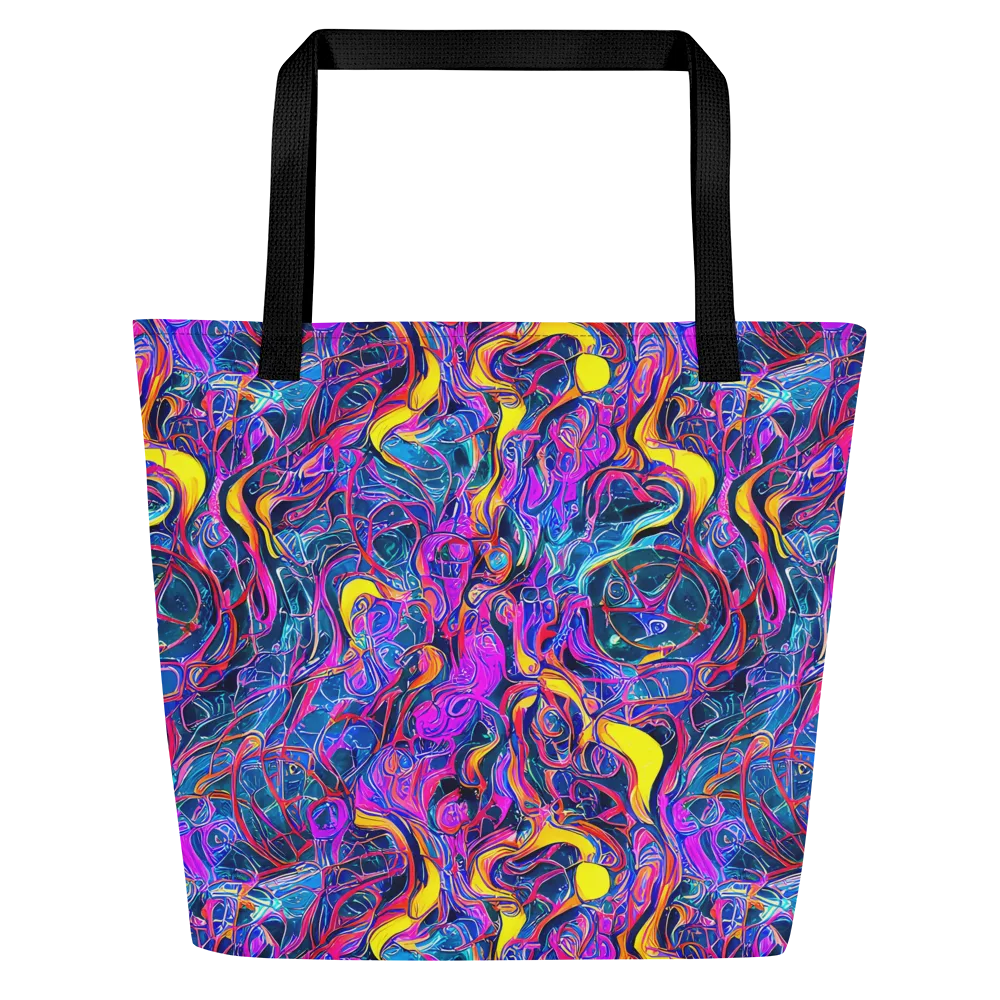 Magenta Maelstrom on Large Tote Bag W/ Pocket — Front