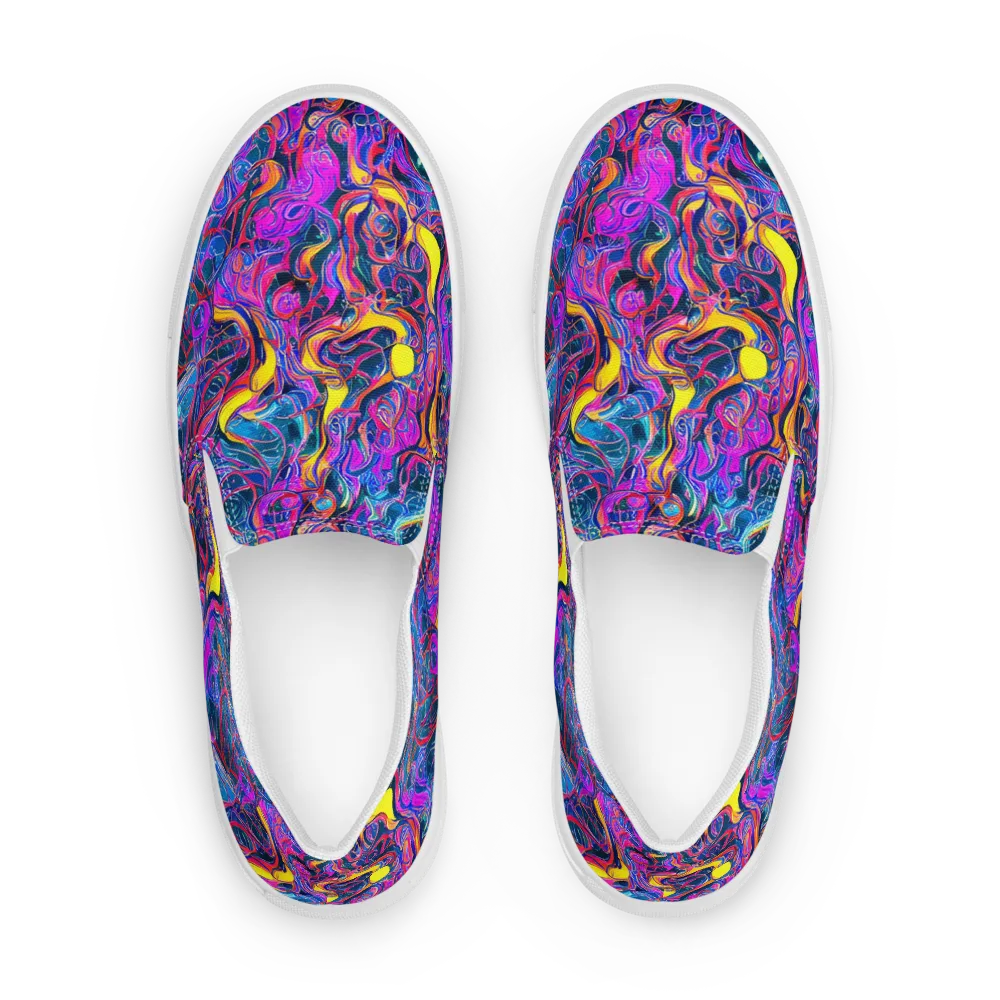 Magenta Maelstrom on Women's Slip-On Canvas Shoes — Front